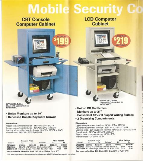 A computer cabinet is an enclosure with fitted, fixed or the terms rack and cabinet are often used interchangeably. Global Mobile Computer Cabinet Pamphlet by Harry Asimenos ...