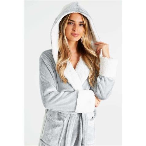 Citycomfort Fluffy Dressing Gown Super Soft Fleece With Hood For Women