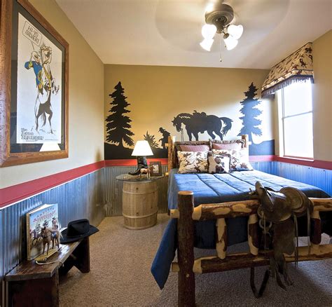 And canada in living spaces: #Western theme bedroom for this little cowboy! #saddle # ...