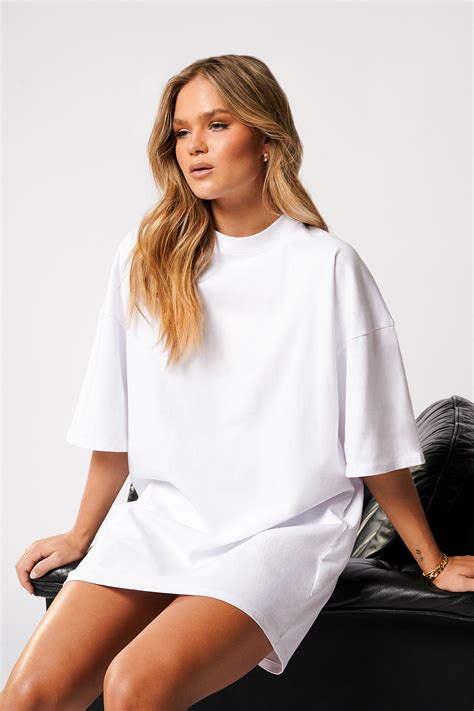 Oversized T Shirt Dress White Na Kd