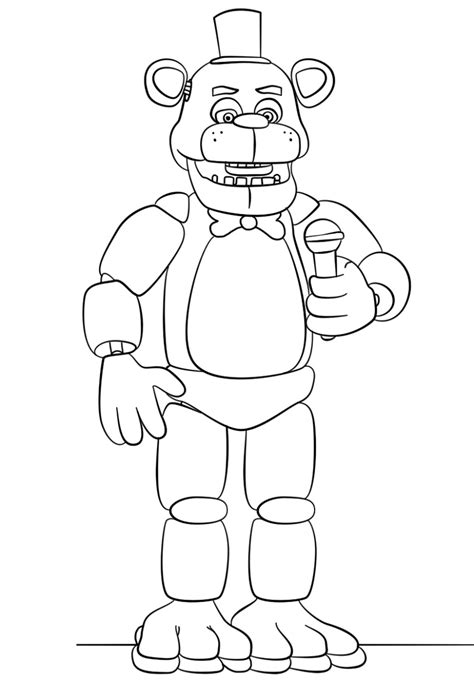Freddy Fazbear Coloring Page Free | K5 Worksheets