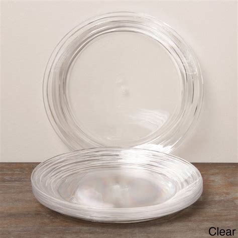 plates dinner acrylic inch sets plate swirl overstock clear outdoor tableware email visit shopping plastic