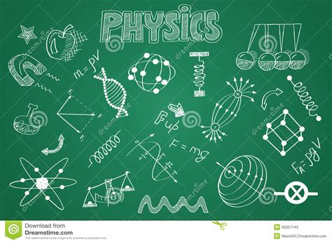 Physics Set Cartoon Vector 23477535