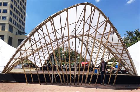 Bamboo Showcases Its Flexibility In Hyperbolic Pavillion Archdaily