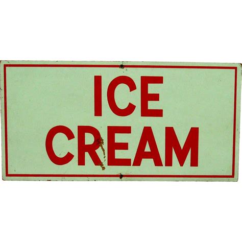 Ice Cream Advertising Sign Sold On Ruby Lane