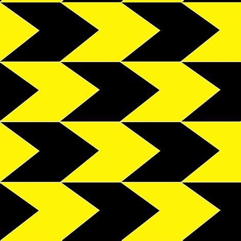 One sided print, this is not reversible. Black and Yellow Chevron Stripes fabric - eclectic_house ...