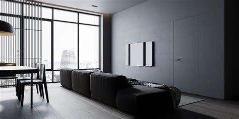 Dark Minimalist Living Room Interior Design Ideas