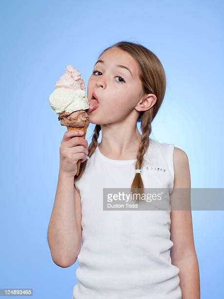 Girls Licking Ice Cream Photos And Premium High Res Pictures Getty Images