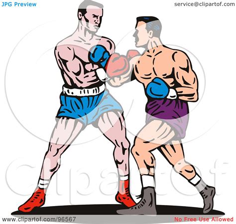 royalty free rf clipart illustration of boxers in a ring 8 by patrimonio 96567