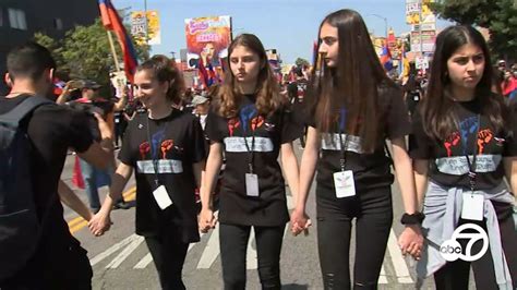 Armenina music, armenian history, genocide of armenians, armenian jokes. Young Armenians volunteer for the March for Justice - ABC7 ...