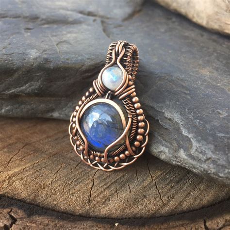 Copper Wire Wrap Wire Wrapped Pendant Heady Wire Wrap Etsy Wire