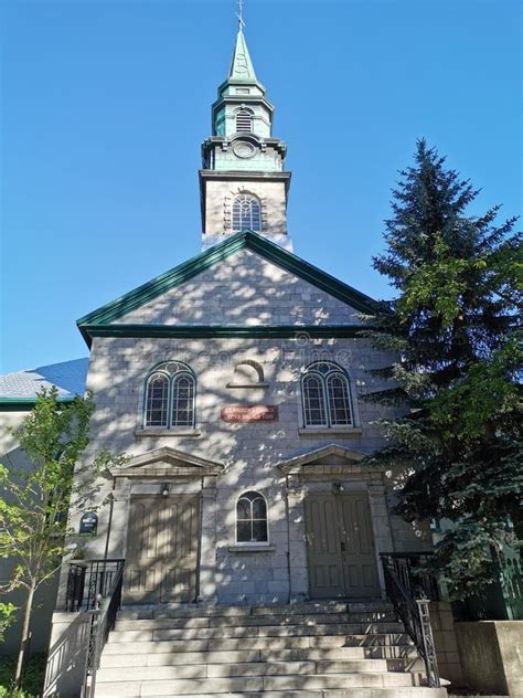 Beautifull English Church In Quebec City Canada Stock Image Image Of