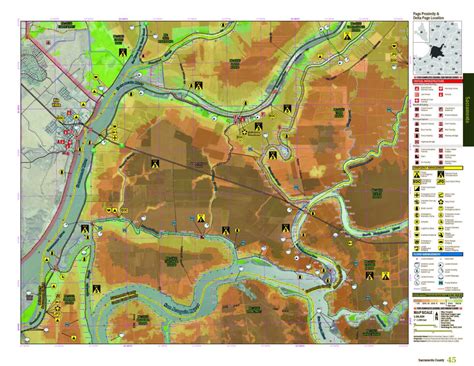 Sacramento Flood Risk Map World Map Wall Art Framed