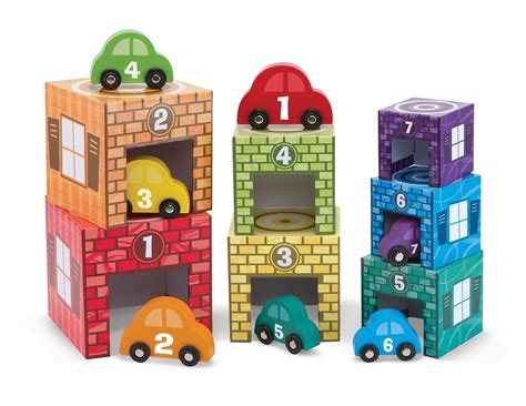 Melissa And Doug Nesting And Sorting Garages And Cars With 7 Graduated