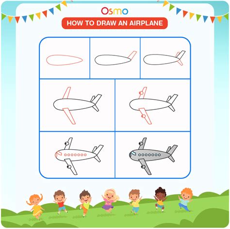 How To Draw An Airplane Step By Step Drawing Tutorial