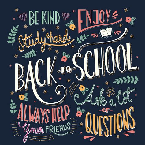 Back To School Colorful Typography Messages 695514 Vector Art At Vecteezy