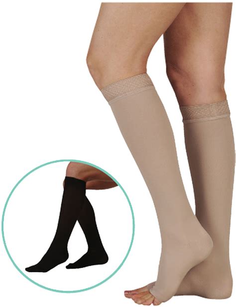 Juzo Soft Below Knee Compression Stockings Size 3 Regular Black Pair Medex Supply