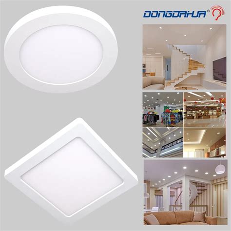 Round Square Led Panel Light Recessed Kitchen Bathroom Ceiling Lamp