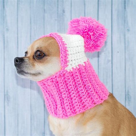 Funny Dog Hat Cozy Crochet Dog Hat Warm Knitted Dog Hat Puppy Chunky
