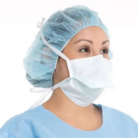 White Polypropylene Surgical Mask Packaging Size Pack Of 10 Ff01nrg