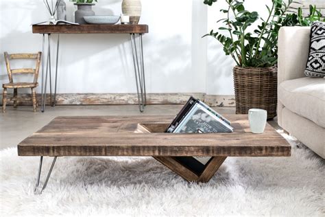 Thus, you can get a variety of forms, which will create a new image each time. Solid Wood Coffee Table With Storage- Low Hairpin Legs ...