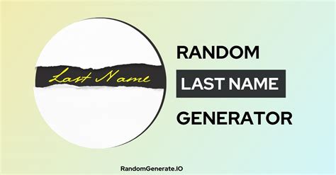 Random Last Name Generator