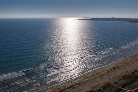 Panorama Ocean Waves And Sandy Beach Stock Image Image
