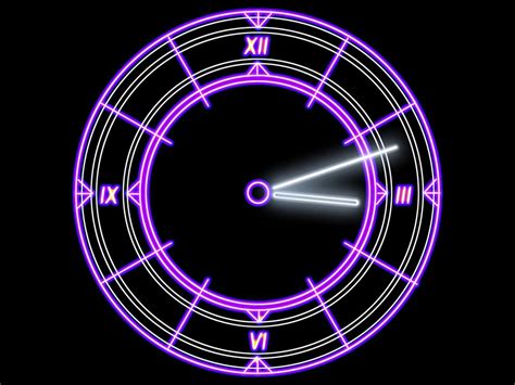 Luminescent Clock Screensaver Have An Attractive Sci Fi Element Right