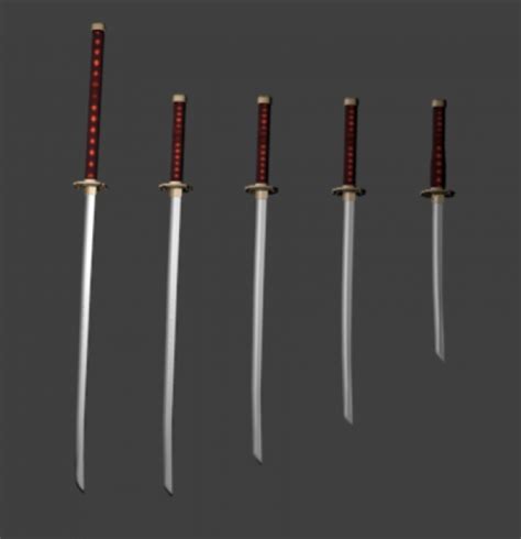 Katana Sword Samurai Free 3d Model 3ds Obj Dae Fbx Mtl Free3d