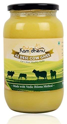 Divya Kamdhenu A2 Desi Gir Cow Ghee Vedic Bilona Method Grass Feed Natural Organic 1000 Ml 1