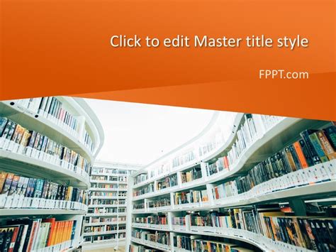 Free Modern Library Powerpoint Template Free Powerpoint