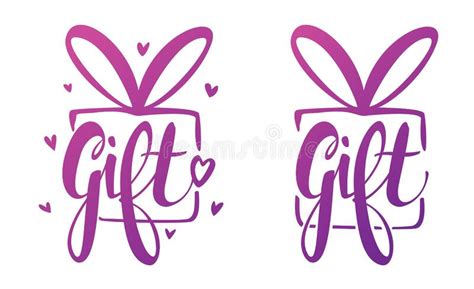 Colored T Text On Box Lettering With Hearts Stock Vector