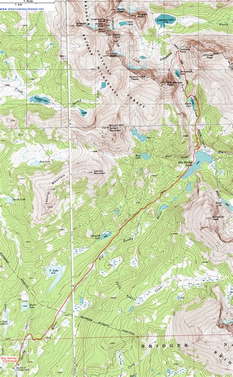 Where is big sandy texas. Topographic Map of the Big Sandy Trail to Cirque of the ...