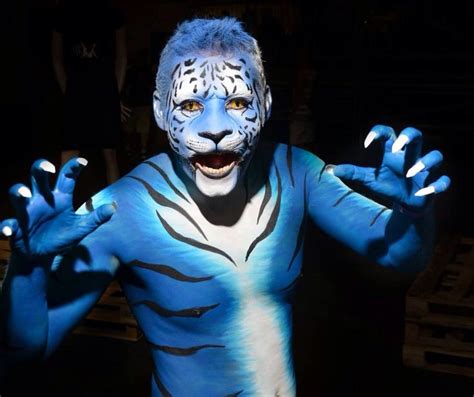 Blue Tiger Body Paint By Alegria Make Up Body Painting Painting