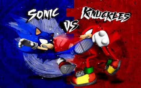 Sonic Vs Knuckles By Nibroc Rock On Deviantart