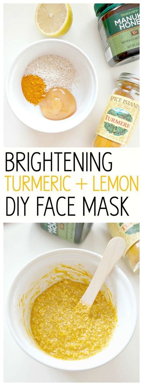 Brightening Turmeric And Lemon Diy Face Mask Recipe Easy Homemade