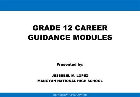 Grade 12 Career Guidance Manual New Normalpptx