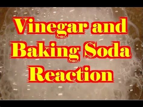 Baking soda and vinegar offers many advantages to human life if used in right proportion and in right manner. Vinegar and Baking Soda Reaction Video - YouTube
