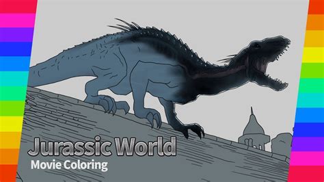 Dinosaur indoraptor coloring page from the hit movie jurrasic world printable for kids. Jurassic World Movie Indoraptor Coloring | How To Draw ...