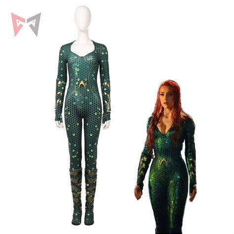 New Mmgg Movie Aquaman Cosplay Mera Cosplay Costume Jumpsuites Set High