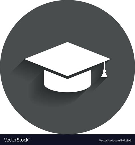 Graduation Cap Sign Icon Education Symbol Vector Image