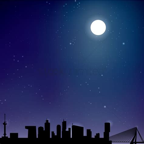 Night Sky Background Vector Image 1533838 Stockunlimited