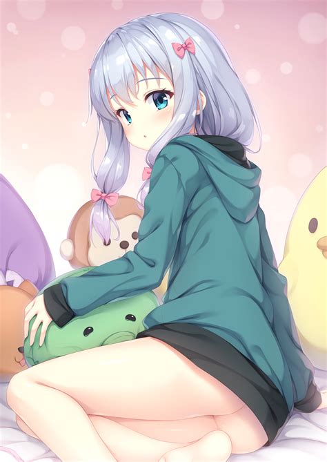 tomifumi izumi sagiri eromanga sensei silver hair highres revision 10s 1girl o ass