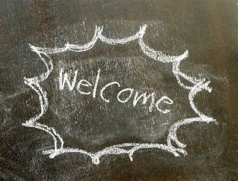 Premium Photo | The word welcome in bubble sign