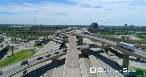 Overflightstock™ Lbj 635 And Us 75 Interstate Highway Dallas Texas
