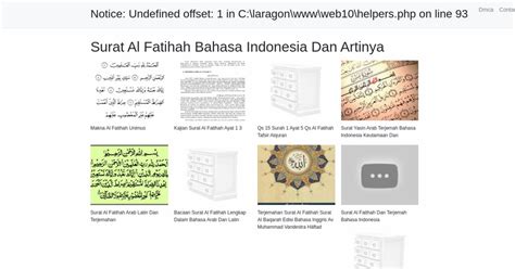 Surat Al Fatihah Bahasa Indonesia Dan Artinya