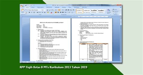 Aplikasi ebook mata pelajaran pai dan bahasa arab kelas 4 edisi kurikulum 2013 revisi yang telah diterbitkan oleh dirjen pendis kementerian agama. RPP Fiqih Kelas 8 MTs Kurikulum 2013 Tahun 2019 - Arsip Guru