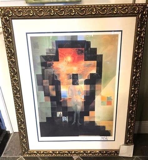 Abstract Salvador Dali Painting Abraham Lincoln Print