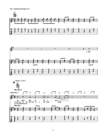 Copperhead Road By Steve Earle Digital Sheet Music For Download