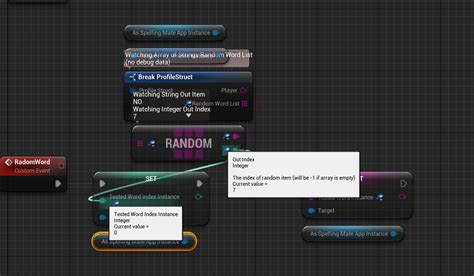 Unreal Engine4 Get Random Item From Array Node When Trying To Set It